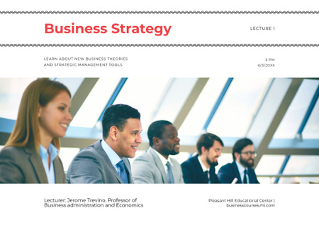 Modèle de visuel Experiential Business Lecture at Educational Center Promotion - Poster B2 Horizontal