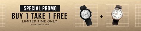 Ontwerpsjabloon van Ebay Store Billboard van Speciale aanbieding van stijlvolle horloges
