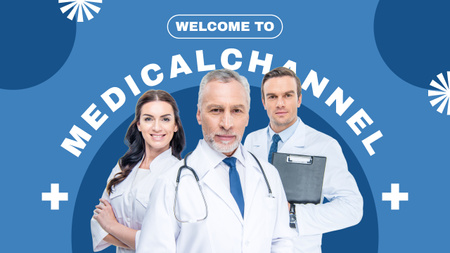 Medical Channel Promotion with Team of Doctors Youtube tervezősablon