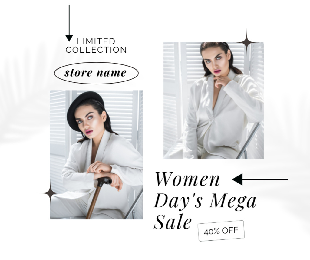 Offer of Limited Fashion Collection on Women's Day Facebook Design Template