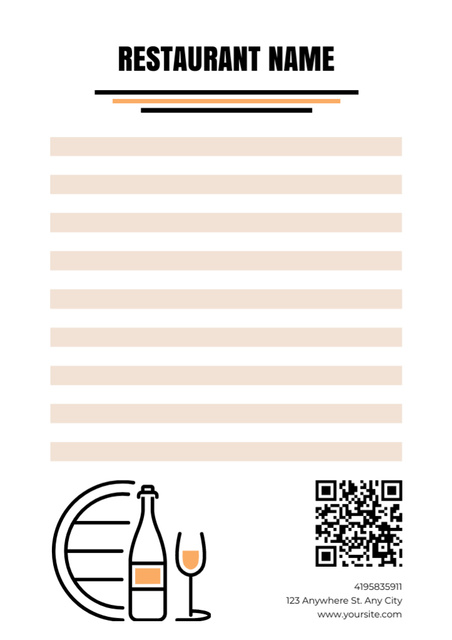 Letter from Restaurant Letterhead – шаблон для дизайна