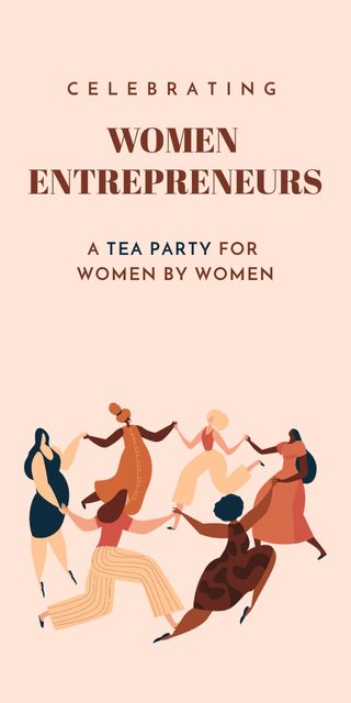 Announcement of Celebration Party for Women Entrepreneurs Graphic – шаблон для дизайну
