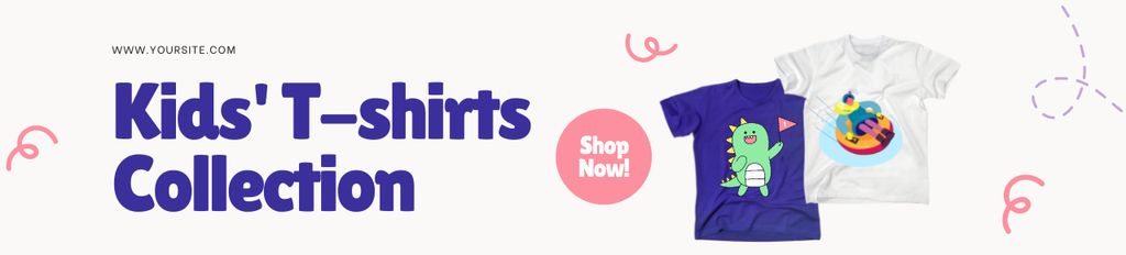 Ontwerpsjabloon van Ebay Store Billboard van Ad of Kids' T-Shirts Collection