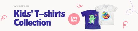 Ontwerpsjabloon van Ebay Store Billboard van de t-shirts collectie van ad of kids