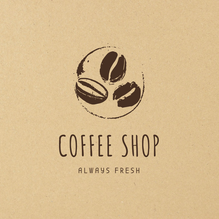 Template di design Coffee At Our Cafe Logo 1080x1080px