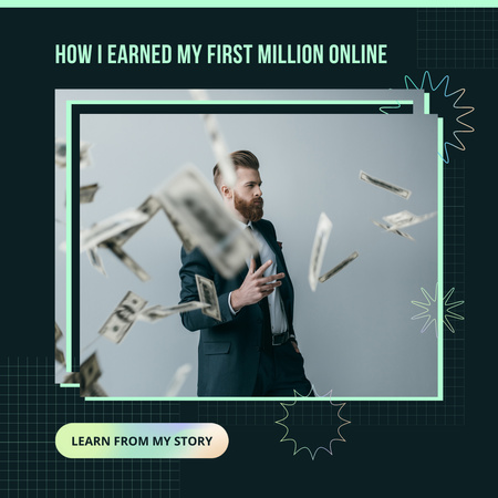 Platilla de diseño Personal Experience In Earning Money Online Animated Post