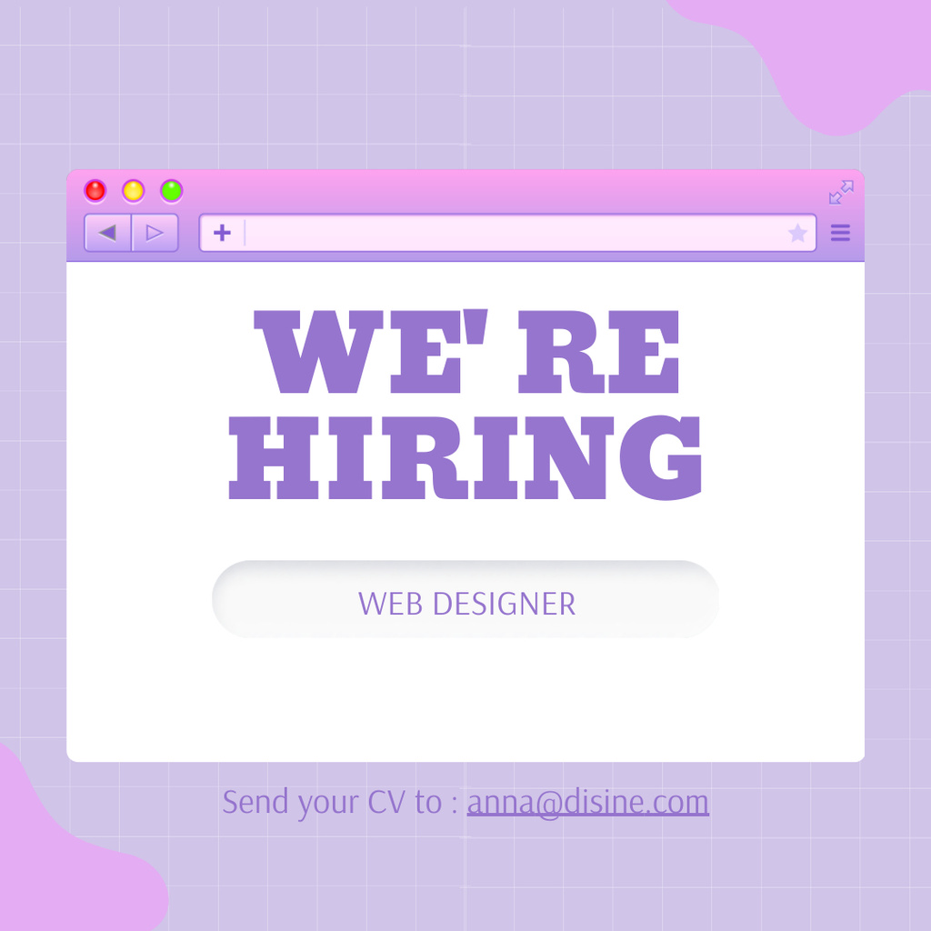 Designvorlage Web designers hiring für Instagram