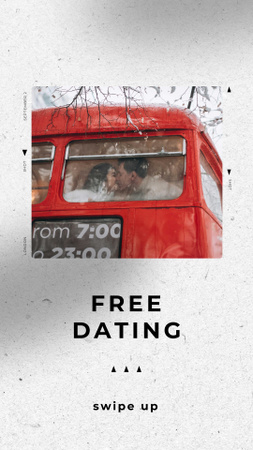 Speed Dating Ad with Lovers in Bus Instagram Story Design Template