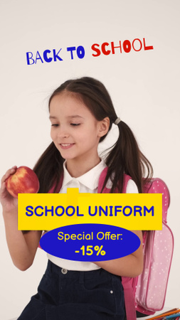 Formal School Uniform For Kids With Discount TikTok Video Design Template