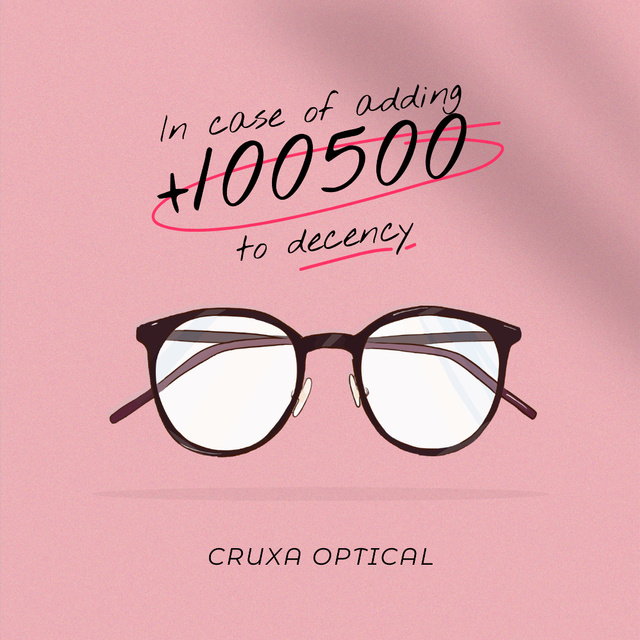 Glasses Store promotion in pink Instagram Design Template