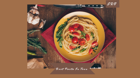 Tasty Spaghetti with Tomatoes Full HD video Design Template
