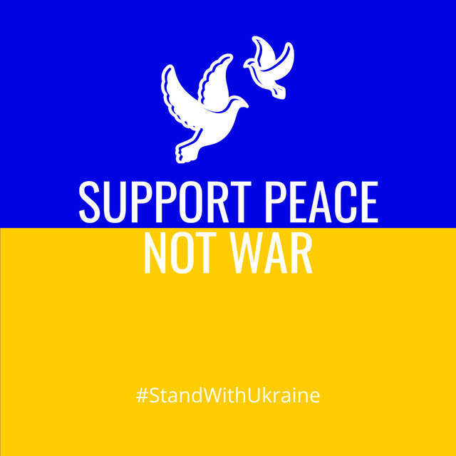 Plantilla de diseño de Extend Support to Ukraine Instagram 