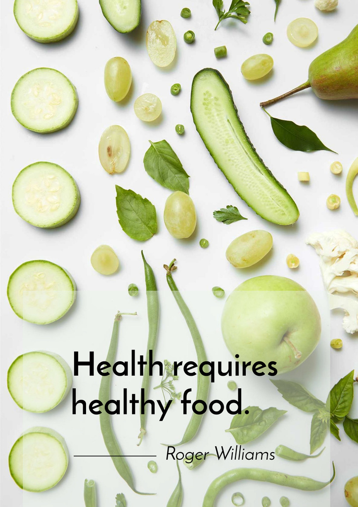 Healthy nutrition concept Poster tervezősablon