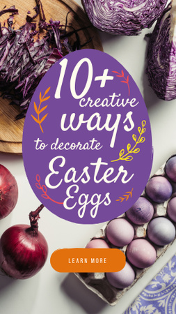 Helpful Set Of Ways To Decorate Easter Eggs Instagram Story Design Template