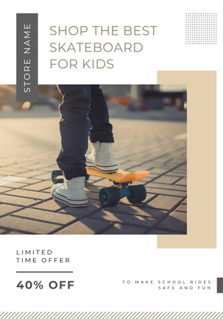 Best Skateboards for Kids Poster 28x40in Design Template