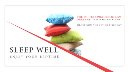 Template di design Annuncio di tessuti per la casa con cuscini colorati FB event cover