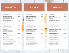 Cafe Meals Offer With Served Dish