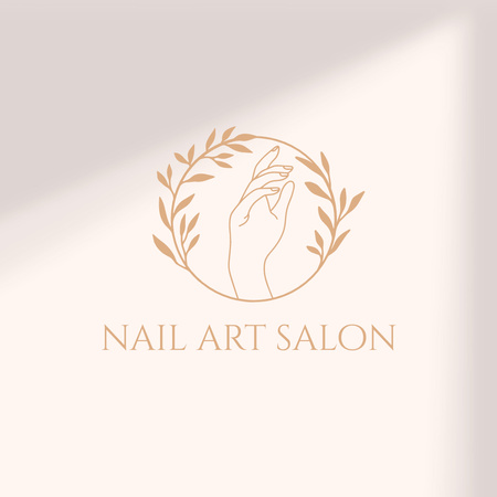Refreshing Nail Studio Services Offered Logo Design Template