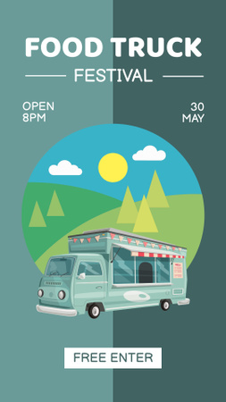 Street Food Truck Festival Instagram Story Design Template