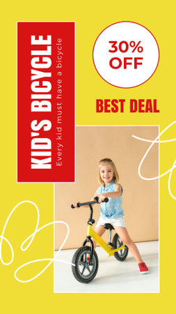 Best Deal of Kids' Bicycles Instagram Story Modelo de Design