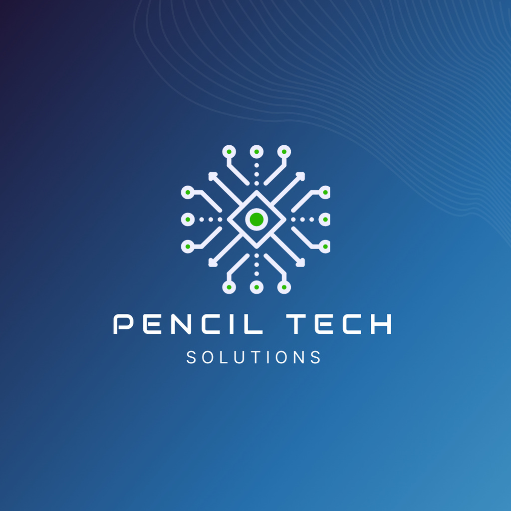Cutting-edge Tech Company Emblem Logo 1080x1080px – шаблон для дизайна