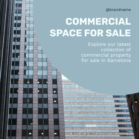 Commercial Space for Sale Instagram AD Design Template