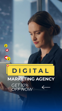 Serviços de marketing digital focados no cliente com tarifas reduzidas TikTok Video Modelo de Design