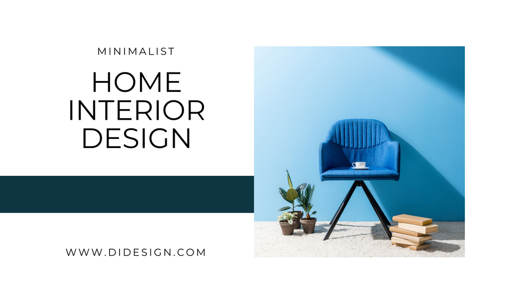 Modèle de visuel Minimalist Home Interior Design Project - Presentation Wide