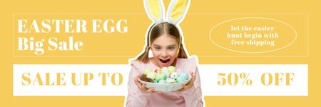 Easter Egg Big Sale Twitter Design Template