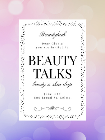 Beauty Event Announcement in Gradient Frame Poster 36x48in Design Template