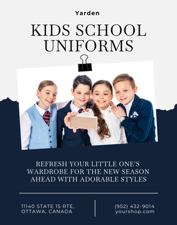 Offer of School Uniforms for Kids Poster 22x28in Modelo de Design