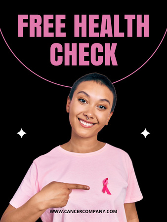 Plantilla de diseño de Cancer Fight Motivational Photo with Young Girl Poster US 