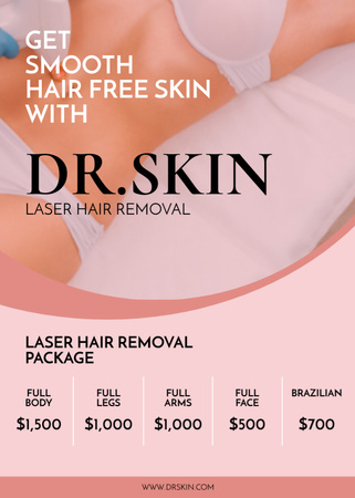 Laser Hair Removal Various Services Package Offer Flayer Design Template