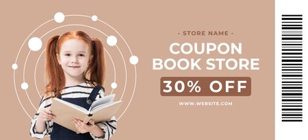 Bookstore Offer At Discounted Rates For Children Coupon 3.75x8.25in Design Template