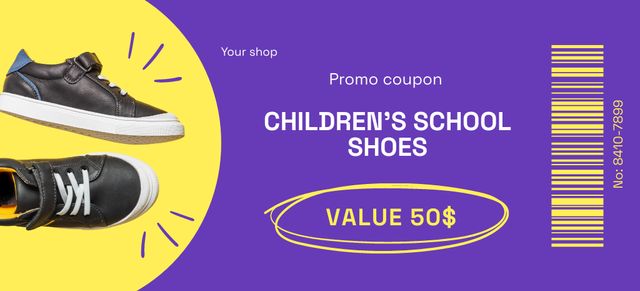 Remarkable Back to School Special Offer Coupon 3.75x8.25in Design Template