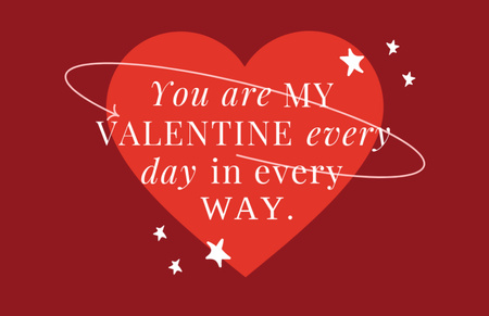 Modèle de visuel Awesome Valentine's Day Congrats With Heart And Stars - Thank You Card 5.5x8.5in