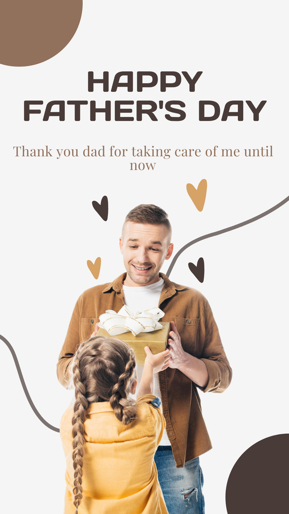 Ontwerpsjabloon van Instagram Story van Father's Day Holiday Greeting