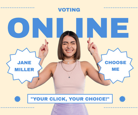 Modèle de visuel Le vote en ligne est ouvert - Facebook