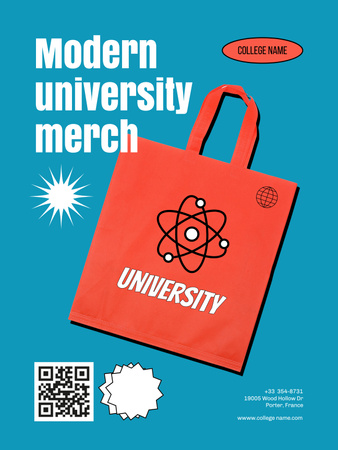 Designvorlage College Apparel and Merchandise für Poster US