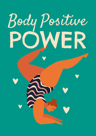 Body Positive Power Inspiration Poster A3 Modelo de Design