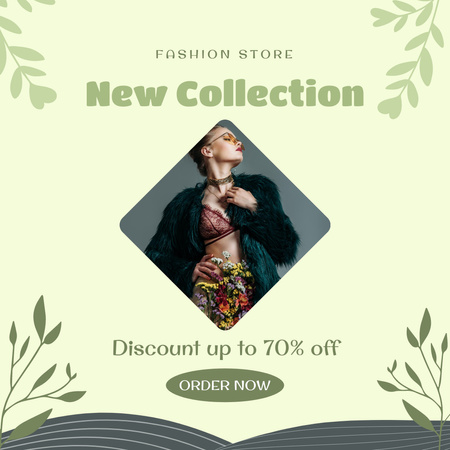Female Fashion New Collection Ad Instagram Design Template