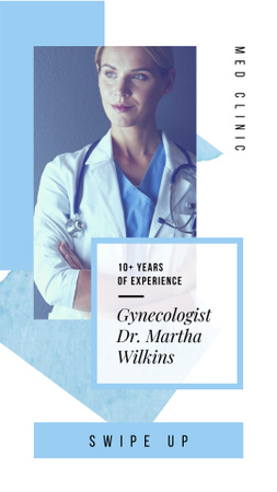 Healthcare Talk announcement with Confident Doctor Instagram Story Design Template