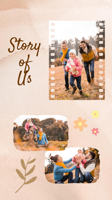 Ontwerpsjabloon van Instagram Video Story van Story Of Us And Our Family