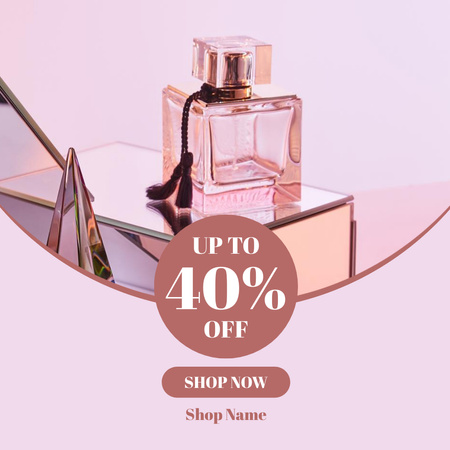 Luxury Fragrance on Pink Instagram Design Template