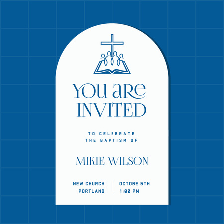 Designvorlage Baptism Celebration Invitation für Instagram