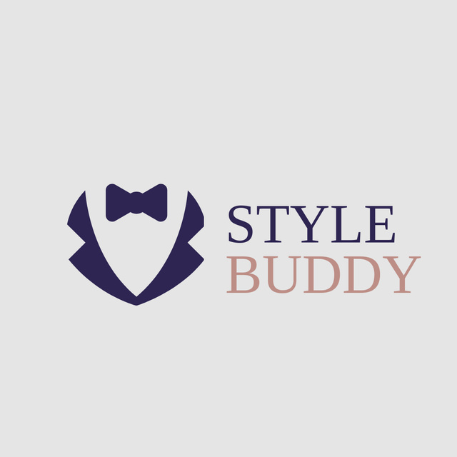 Szablon projektu Fashion Ad with Male Suit with Bow-Tie Logo 1080x1080px