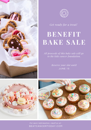 Baking Sale Announcement Poster 28x40in Design Template