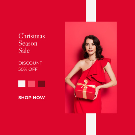 karácsonyi szezon eladás Instagram tervezősablon