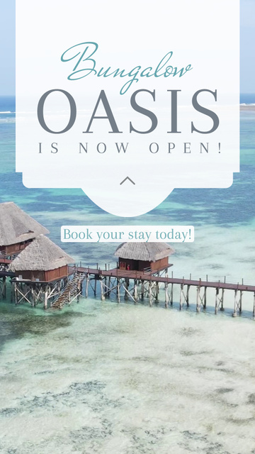 Stunning Hotel On Beach Grand Opening Instagram Video Story Modelo de Design