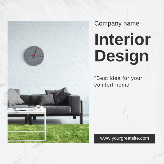 Architectural Studio Services of Interior Design Instagram Tasarım Şablonu